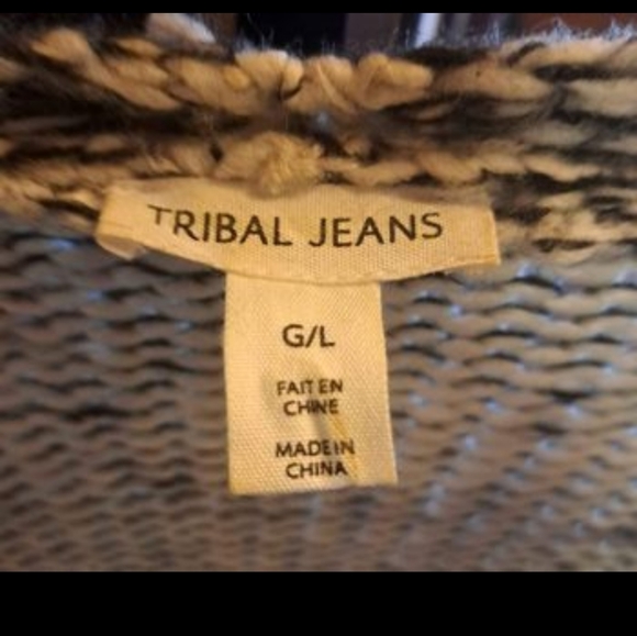 Tribal Jeans Striped Knit Cardigan with Pockets - Picture 12 of 12